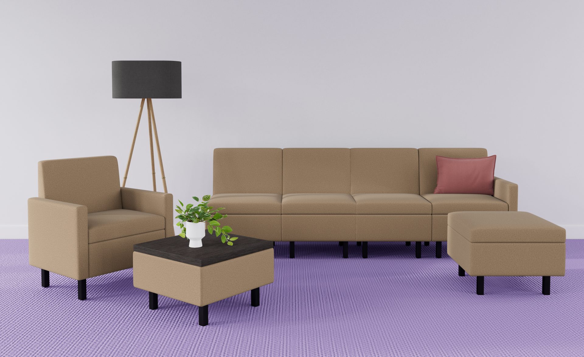 Murj modular collection by Onsemble shown in Taupe.